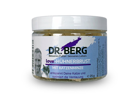 Dr.BERG przysmaki dla kotów - liofilizowane piersi kurczaka z kocimiętką (25g)