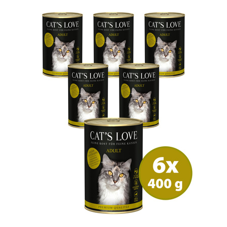 CAT'S LOVE Mix Kalb & Truhahn - cielęcina i indyk z olejem lnianym i kocimiętką 400g