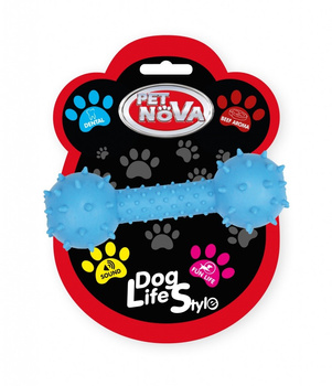 PET NOVA TPR DUMBBELL BLUE 14cm Z DZWONKIEM   /10
