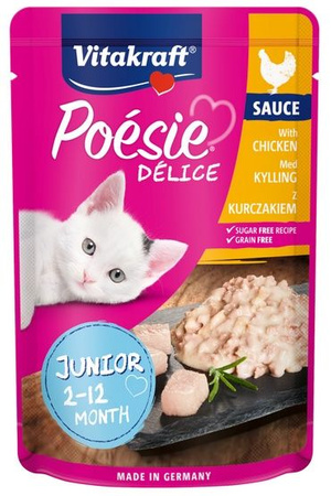 Vitakraft Poesie Deli Sauce Junior kurczak saszetka 85g