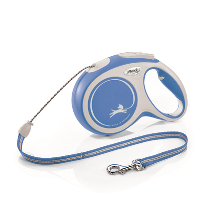Flexi Smycz automatyczna dla psa New Comfort M linka 8 m kol. Niebieski