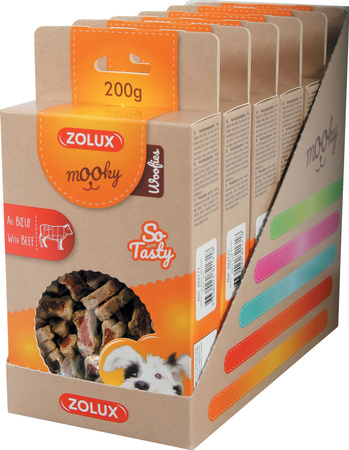 Zolux Przysmak dla psa MOOKY Classic WOOFIES z wołowiną 200 g