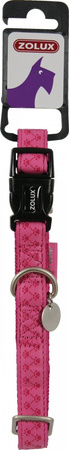 ZOLUX Obroża dla psa regulowana Mac Leather M 20 mm kol. fuksja