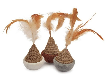 Camon Cat Toy Półkul z piórkami 12cm