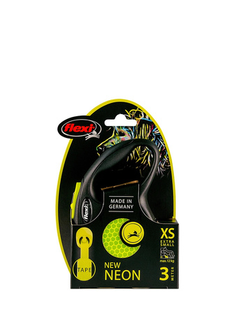 Flexi Smycz automatyczna dla psa New Neon XS taśma 3 m