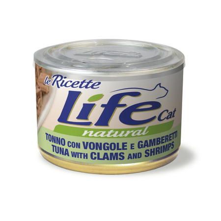 LIFE CAT pusz.150g TUNA+CLAMS+SHRIMPS LA RICETTE /24