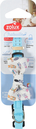 ZOLUX Obroża dla kota z muszką CHATOUILLE niebieska