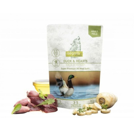ISEGRIM PIES sasz.410g ADULT DUCK & HEARTS/7