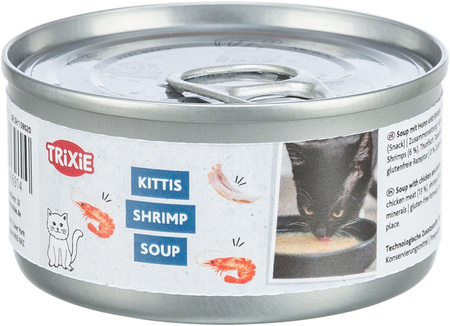Kittis Shrimp Soup, przysmak zupa, dla kota, kurczak i krewetki, 4 × 80 g, 4szt/opak