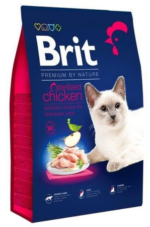 BRIT PREMIUM BY NATURE KOT 800g CHICKEN STERILIZED /12