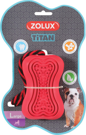 *- ZOLUX Zabawka kauczukowa ze sznurem TITAN L kol. czerwony