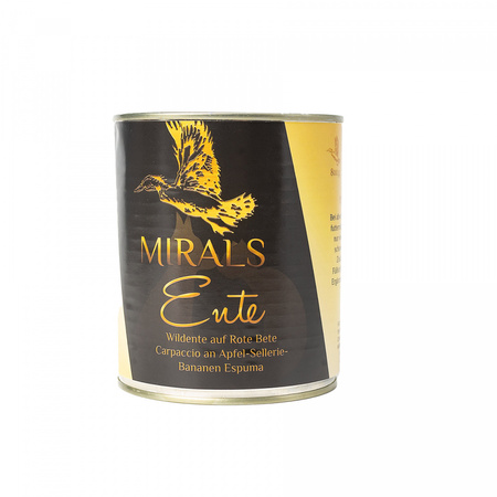 MIRALS Wildente – Kaczka z wolnego wybiegu na carpaccio z buraków z pianką jabłkowo-selerowo-bananową (800g)