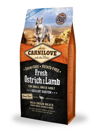 Carnilove Dog Fresh Ostrich & Lamb Adult Small - struś i jagnięcina 1,5kg