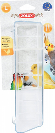 Zolux Karmidełko plastikowe z kratką do klatki dla ptaków L