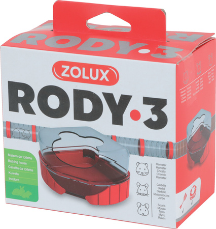 ZOLUX Toaleta narożna dla myszki, chomika RODY 3 kol. czerwony