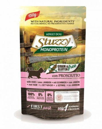 STUZZY PIES sasz.150g MONOPROTEIN SZYNKA /12
