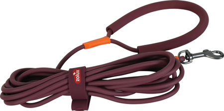 ZOLUX Smycz okrągła dla psa silikonowa BIVOUAK czerwona 5m