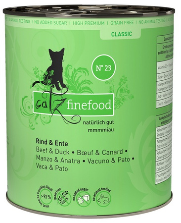 Catz Finefood Classic N.23 Wołowina i Kaczka puszka 800g