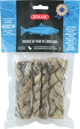 ZOLUX Przysmak naturalny dla psa Warkocz ze skóry dorsza 70 g