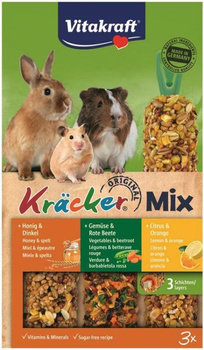 VITAKRAFT KRACKER KOLBY GRYZOŃ TRIO-MIX  CYTRUSY & MIÓD & WARZYWA 3szt. /10