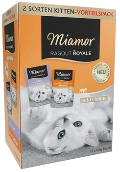MIAMOR KOT sasz.12x100g RAGOUT  KITTEN  wołowina i kurczak w galaretce