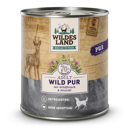 WILDES LAND DOG Wild Pur - dziczyzna karma monobiałkowa dla psa (800g)