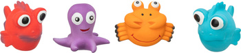 Zwierzątka morskie, zabawki, dla psa, latex, 9-12 cm, 24 szt/OPAK, z dźwiękiem