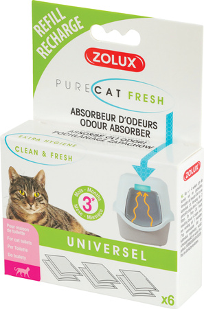 ZOLUX Wkłady do pochłaniacza zapachów do kuwet dla kota PURECAT FRESH
