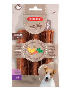 Zolux Przysmak dla psa MOOKY Premium Tiglies drób marchewka M  3 szt.