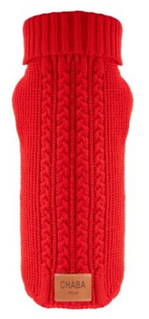 CHABA SWETEREK Z GOLFEM  `M` 29cm         CZERWONY