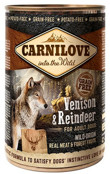 Carnilove Dog Wild Meat Venison & Reindeer Adult - dzik i renifer puszka 400g