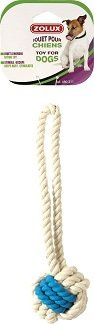 *- ZOLUX Piłka ze sznura i kauczuku z uchwytem 23 cm różne kolory