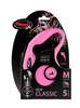 Flexi FLEXI SMYCZ New Classic SZNUREK  5 m, ROZM. M ,RÓŻOWA,20kg