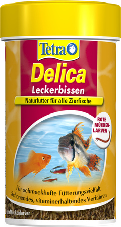 TETRA Delica Bloodworms 100 ml, naturalna przekąska dla ryb akwariowych