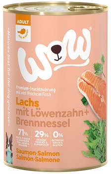 WOW Lachs - łosoś z mniszkiem lekarskim i pokrzywą 400g