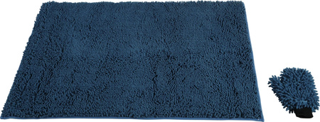 ZOLUX Dywan ręcznik dla psa z rękawicą mikrofibra do suszenia 120x80 nieb