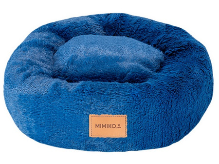 MIMIKO Pets Legowisko Shaggy okrągłe M 45cm chabrowe