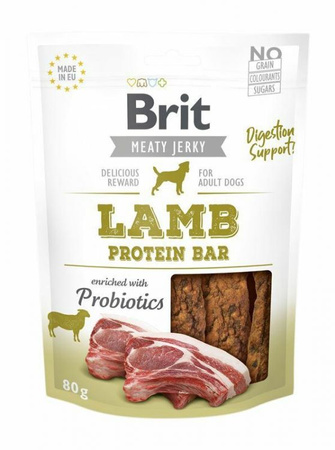 BRIT PIES 200g SNACK JERKY LAMB PROTEIN BAR /8