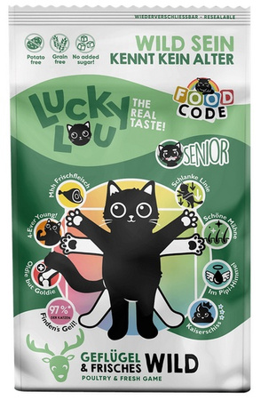 Lucky Lou Food Code Lifestage Senior Drób & Dziczyzna 750g