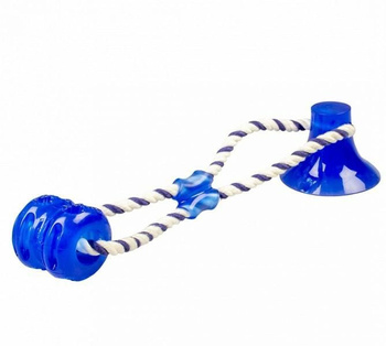 DUVO+ ZABAWKA GUMOWA Z PRZYSSAWKĄ+SZNUR NIEBIESKA 12426