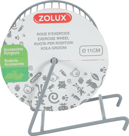 ZOLUX Kołowrotek metalowy dla gryzonia 11 cm kol. szary
