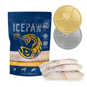ICEPAW Filet Pure - filet z dorsza dla psów 100g