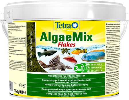 TETRA Algae Mix 10 L wiadro , pokarm premium dla ryb roślinożernych