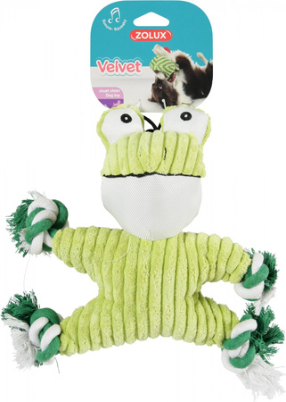 *- ZOLUX Zabawka pluszowa VELVET żaba Freda 33x9x32 cm kol. zielony