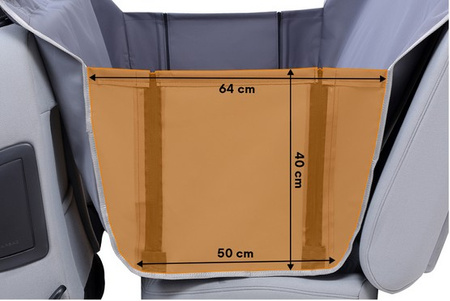 Kardiff Anti Slip mata samochodowa na tylne fotele z zamkiem i bokami S czarna