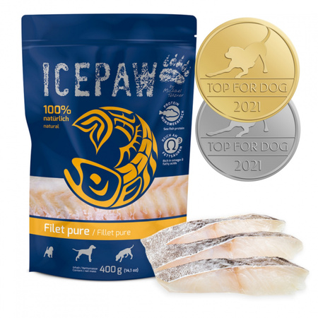 ICEPAW Filet Pure - filet z dorsza dla psów 400g