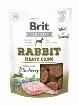 BRIT PIES 80g SNACK JERKY RABBIT  COINS