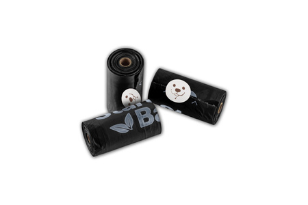 STARCHBAG Kompostowalne BIOworki na odchody 63 rolki x 15szt, kol. czarny