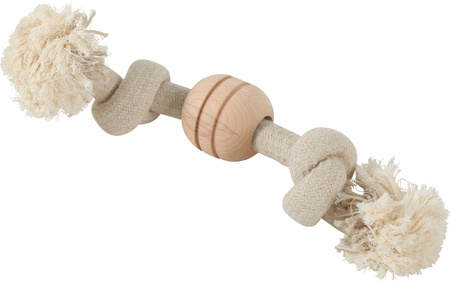 Zolux Zabawka sznurowa dla psa z drewnianym krążkiem WILD MIX GIANT 44 cm