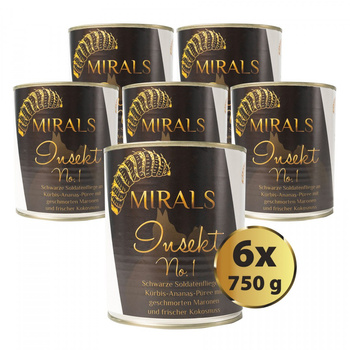 MIRALS Insekt No 1 - czarny żołnierz na puree z dynii i ananasa z duszonymi świeżymi kasztanami (750g)